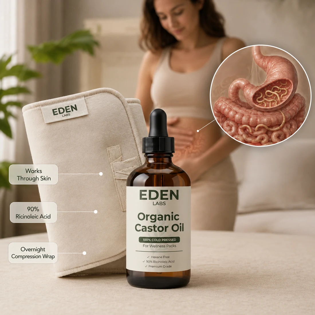 Eden Labs Organic Castor Oil Pack Bundle