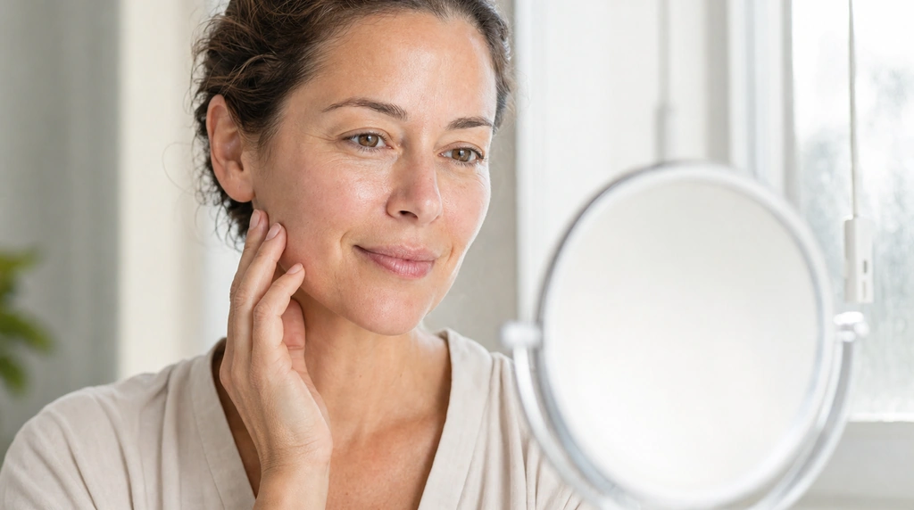 Morning glass-skin glow after three weeks of using the quasi collagen mask