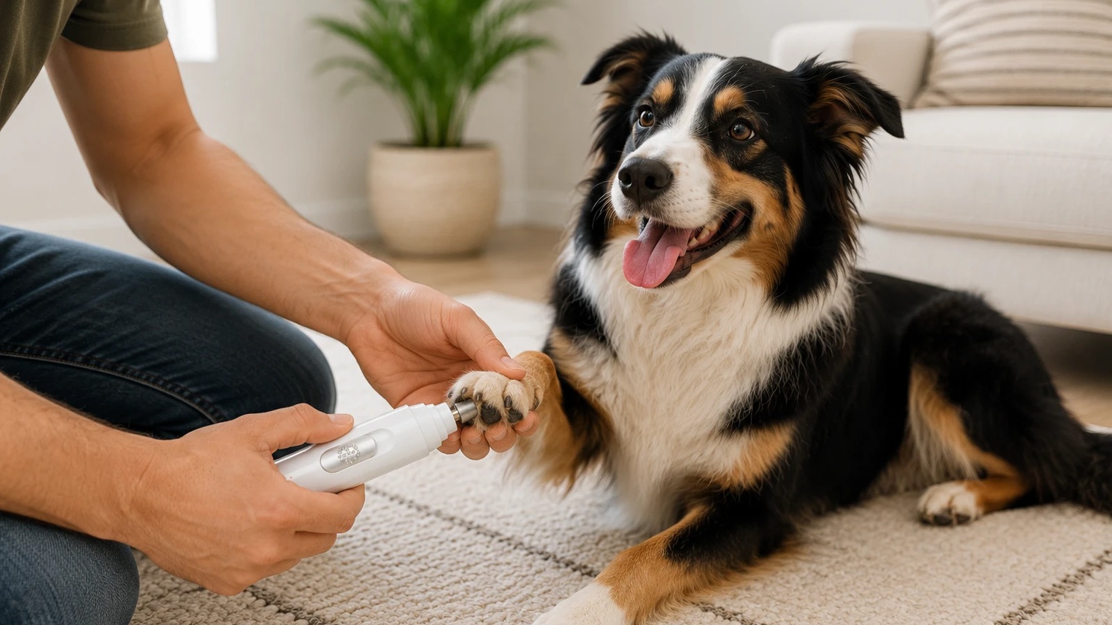 Mehrere Hunde-Krallenschleifer für den Test aufgereiht