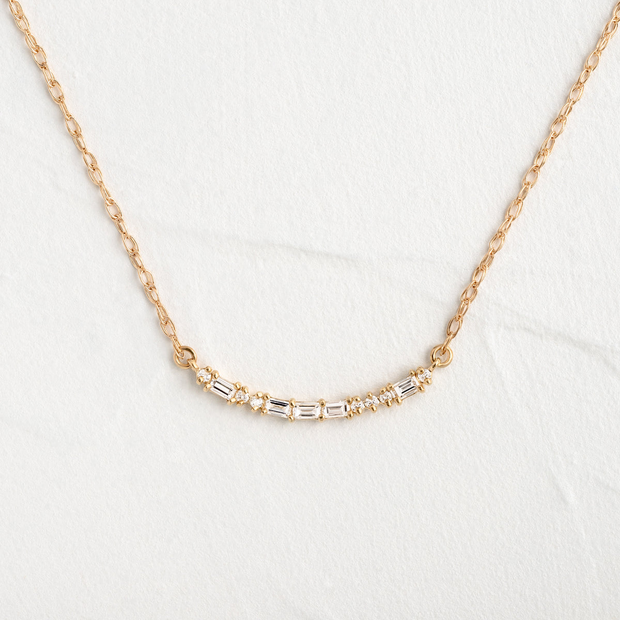 Melanie Casey Diamond Morse Code Necklace