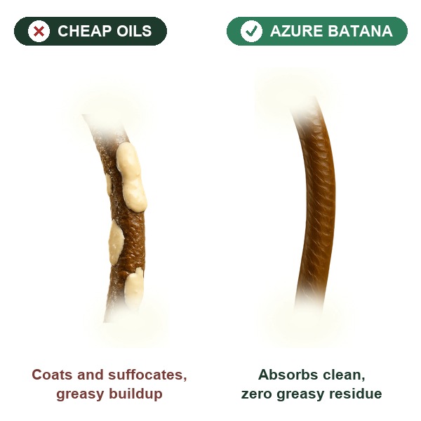 Lightweight fast-absorbing batana oil with no greasy residue