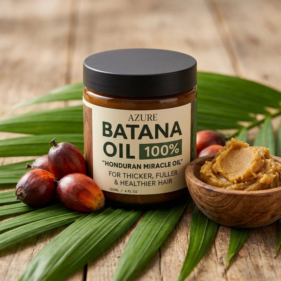 An amber jar of pure single-ingredient Batana oil