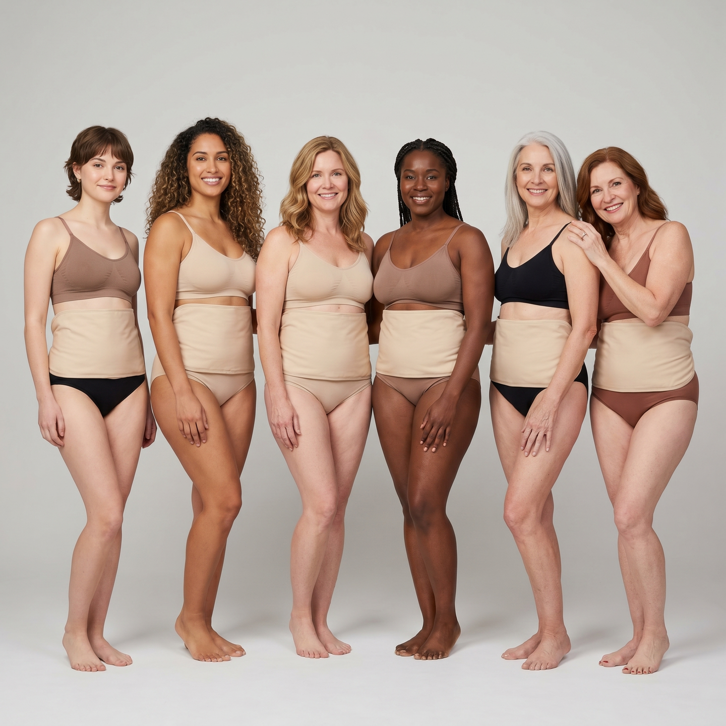 Women of every age and body wearing the Tavio castor oil pack