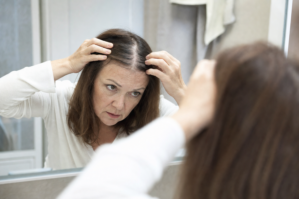 Woman realizing her levothyroxine alone never fed her thyroid the nutrients it needed