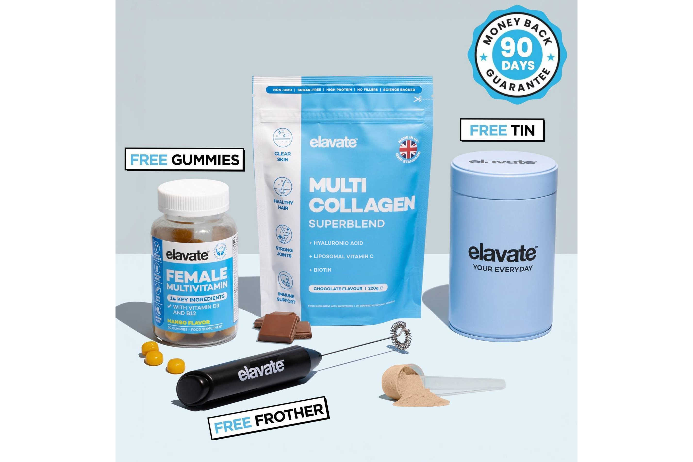 Elavate Multi-Collagen Superblend new-customer offer with free gifts