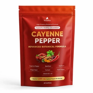 Vitalia Cayenne Pepper Softgels pouch, 60 softgels
