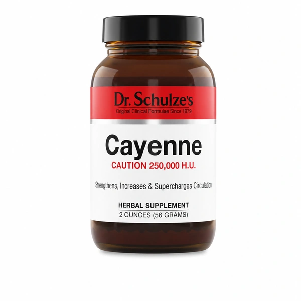 Dr. Schulze's Cayenne, 2 ounce jar of loose powder