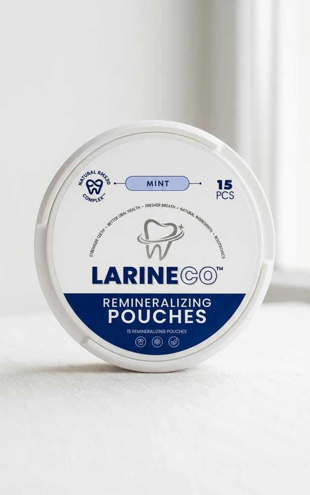 A Larineco Remineralizing Pouches tin