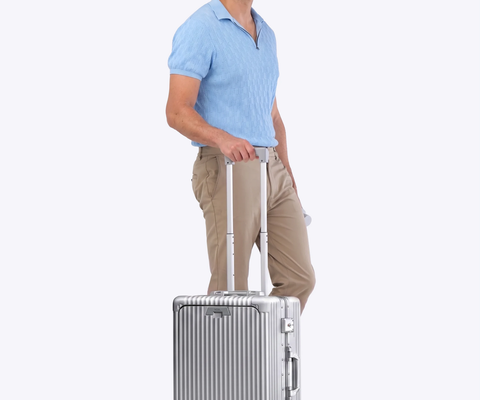 Traveller with the NOBL All-in-One carry-on