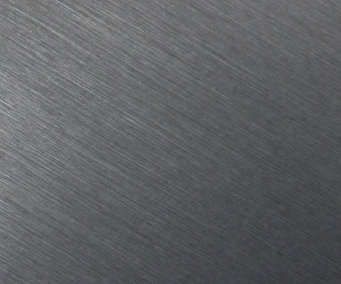 Close-up of the brushed titanium surface