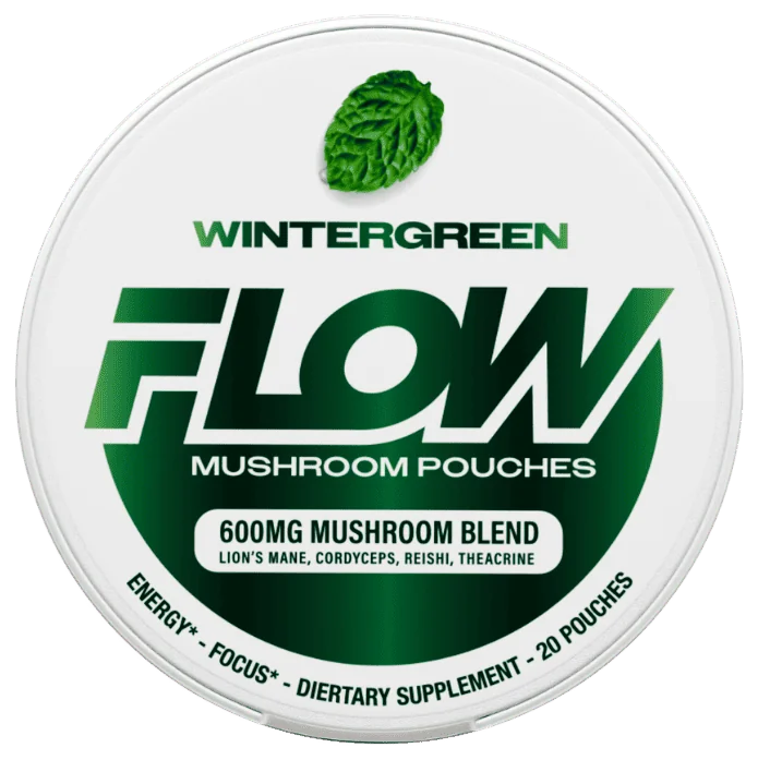 Flow Wintergreen mushroom pouches tin