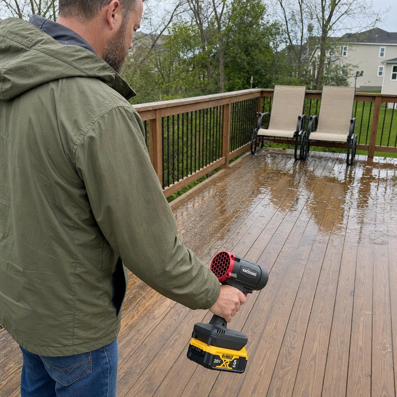 Drying wet deck boards after rain with the MACH