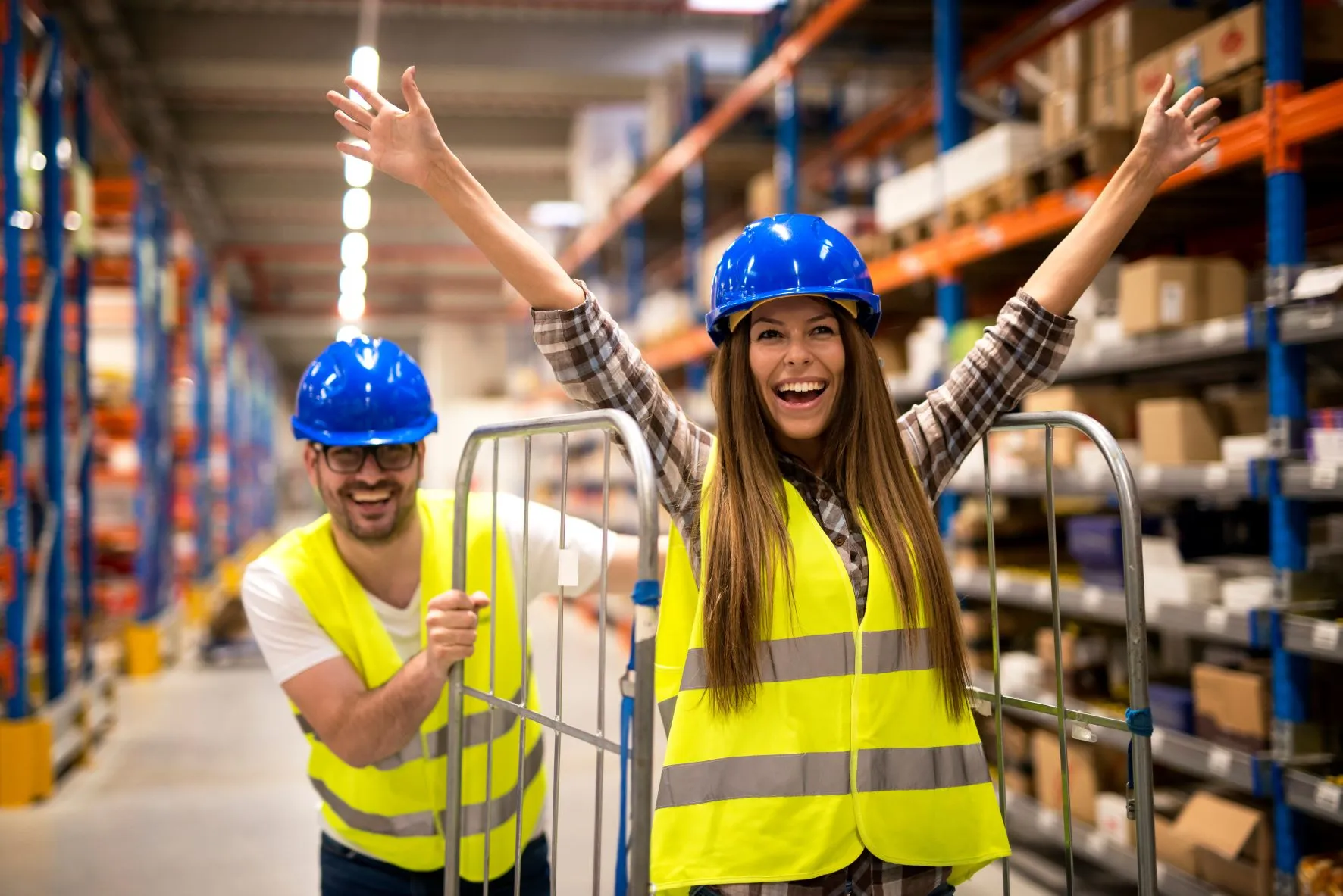 Warehouse worker on the job