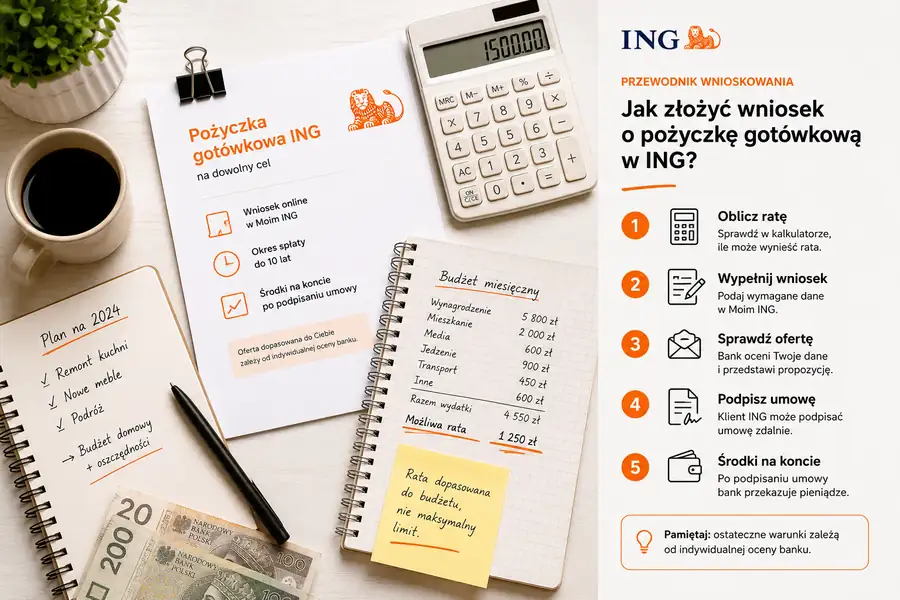 Jak złożyć wniosek o pożyczkę gotówkową ING