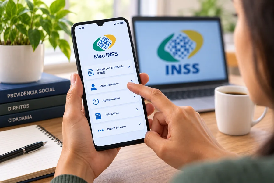 Consulta de serviços previdenciários do Meu INSS pelo celular