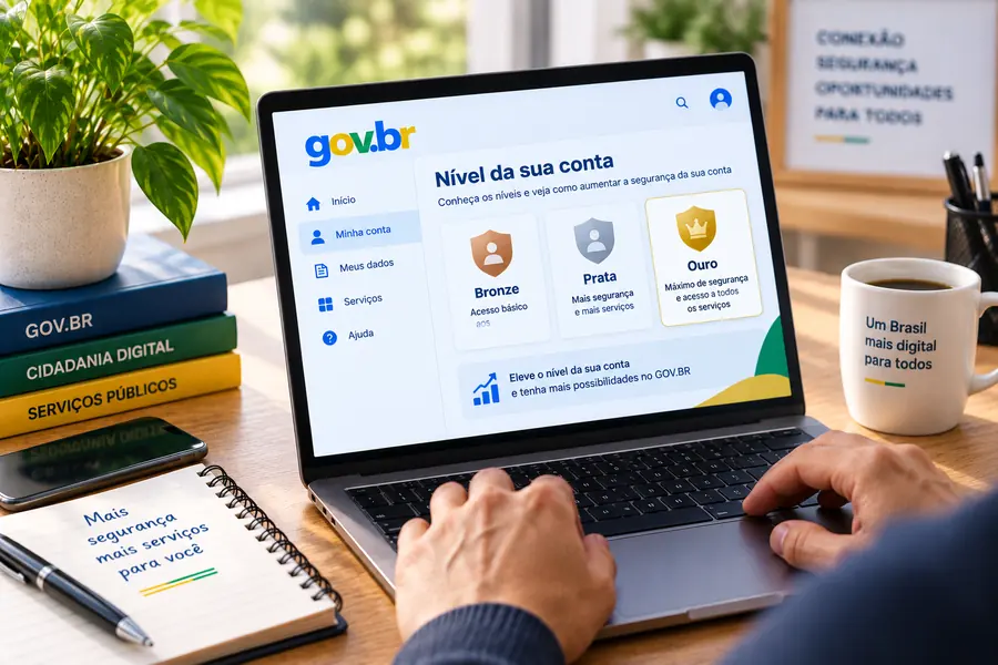 Segurança e níveis Prata e Ouro da conta GOV.BR