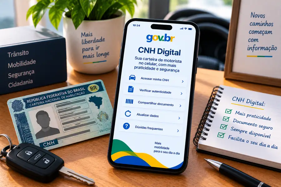 Trabalhador consultando informações do FGTS pelo celular
