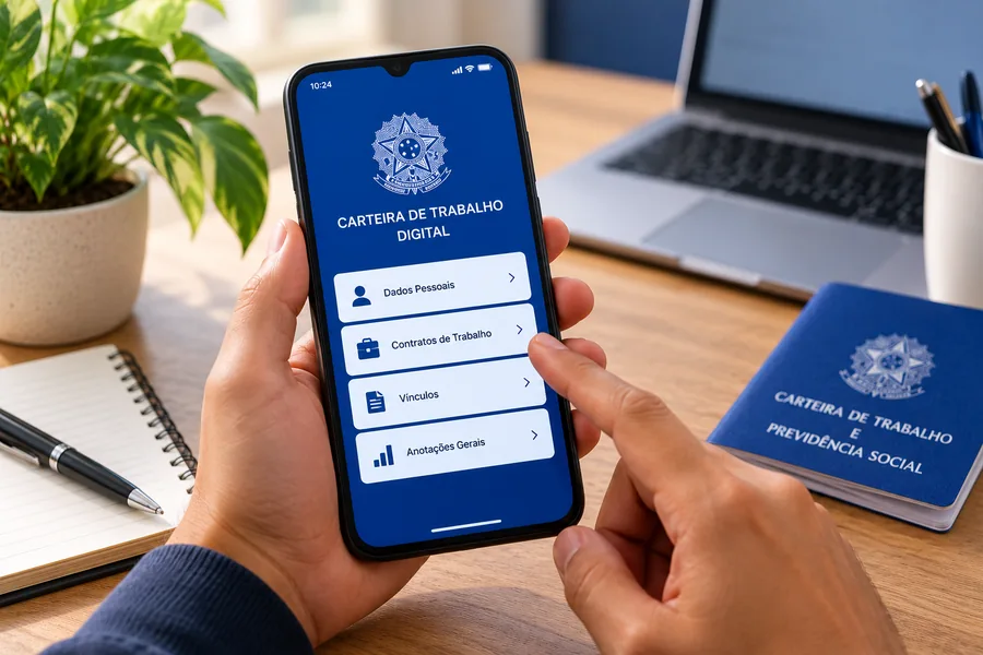 Carteira de Trabalho Digital e consulta de informações profissionais pelo celular