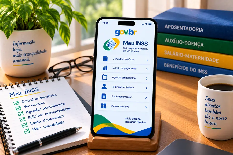 Pessoa consultando informações de NIS PIS e NIT pelo celular