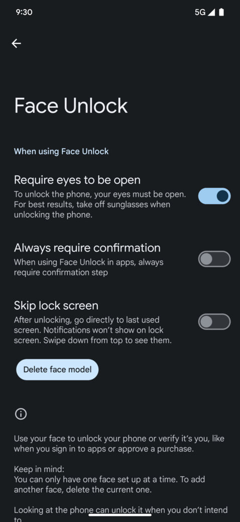 Unlock your Pixel phone with your face - Pixel Phone Help