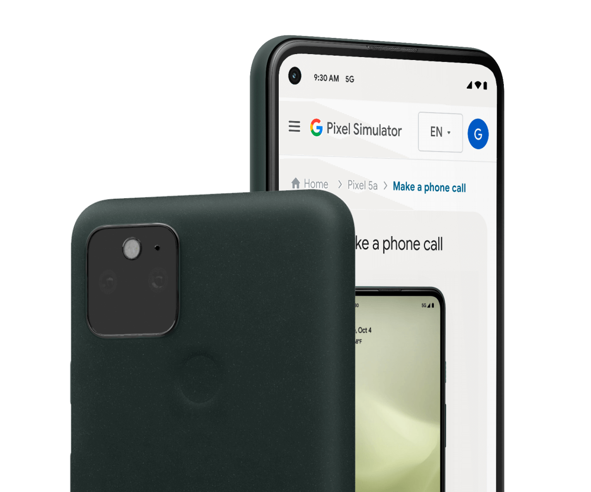 Pixel Phone Simulator - Use the Pixel phone simulator - Pixel 5