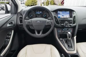 driver dash and infotainment system of a 2019 Ford Focus