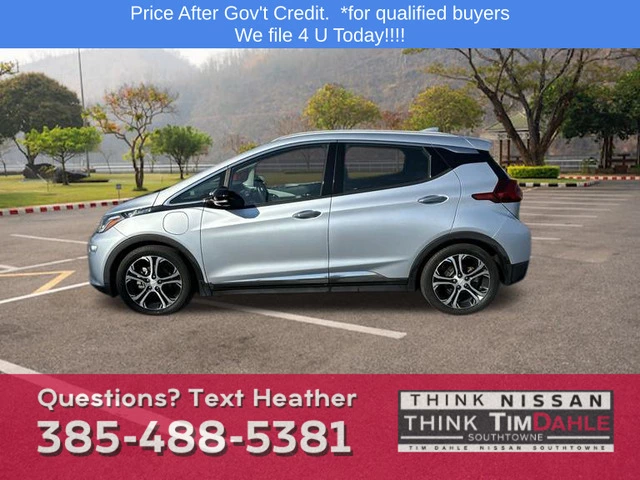 Used 2018 Chevrolet Bolt EV Premier with VIN 1G1FX6S03J4116818 for sale in South Jordan, UT