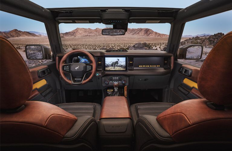 front interior of a 2021 Ford Bronco 2-Door