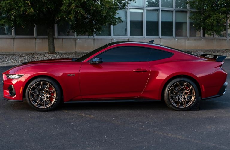 Red 2024 Ford Mustang Side Exterior with Bronze Appearance Package