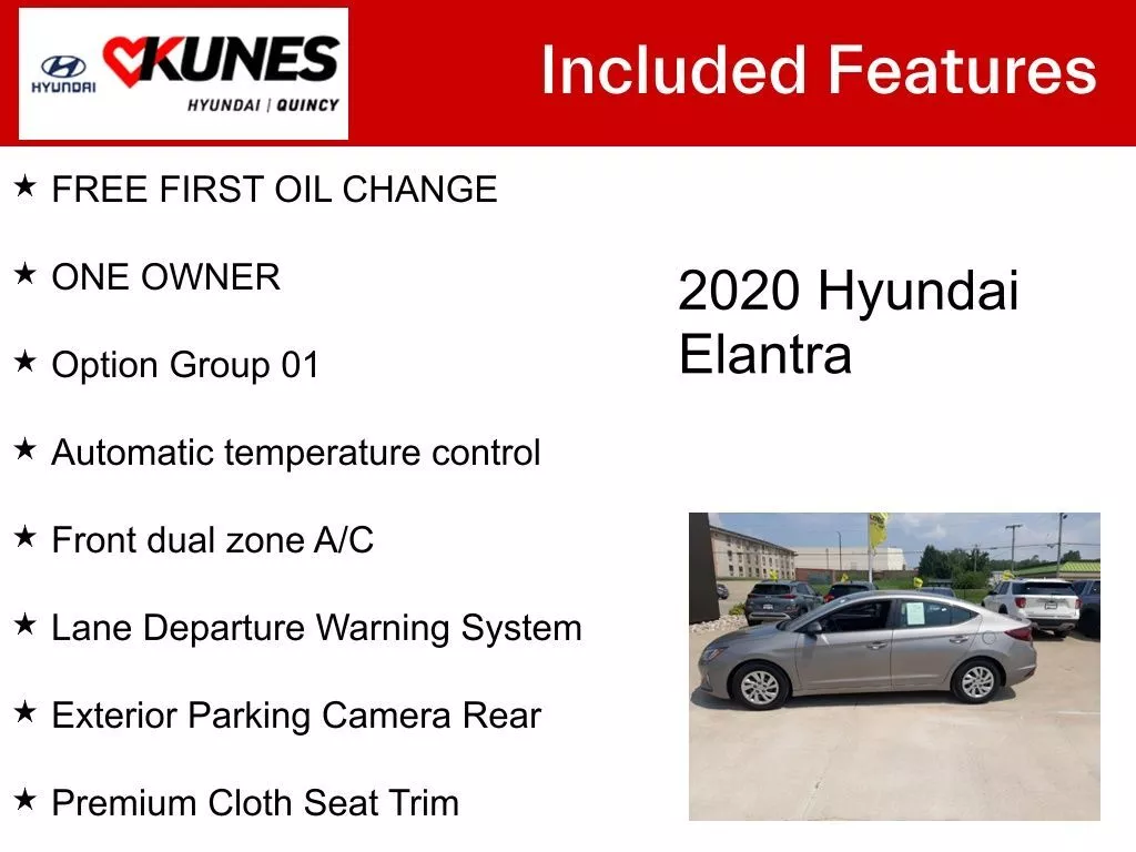 Used 2020 Hyundai Elantra SE with VIN KMHD74LF4LU913745 for sale in Quincy, IL