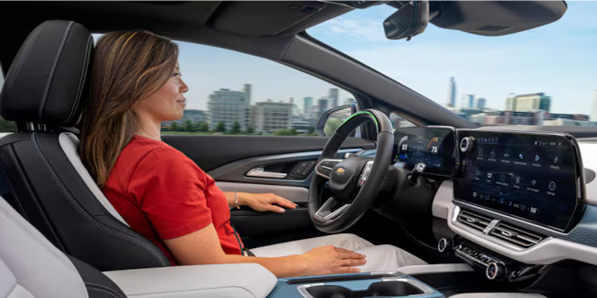 Front dash board of the Chevrolet Equinox EV.