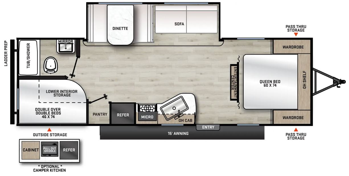 Coachmen's Catalina Series 8 261BHS Travel Trailer interior layout