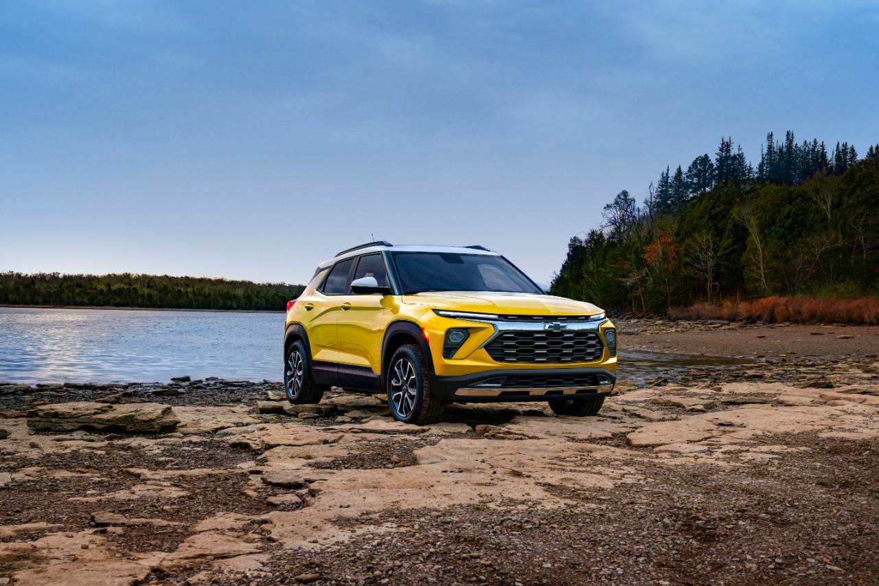 2024 Chevy Trailblazer parked next to lake