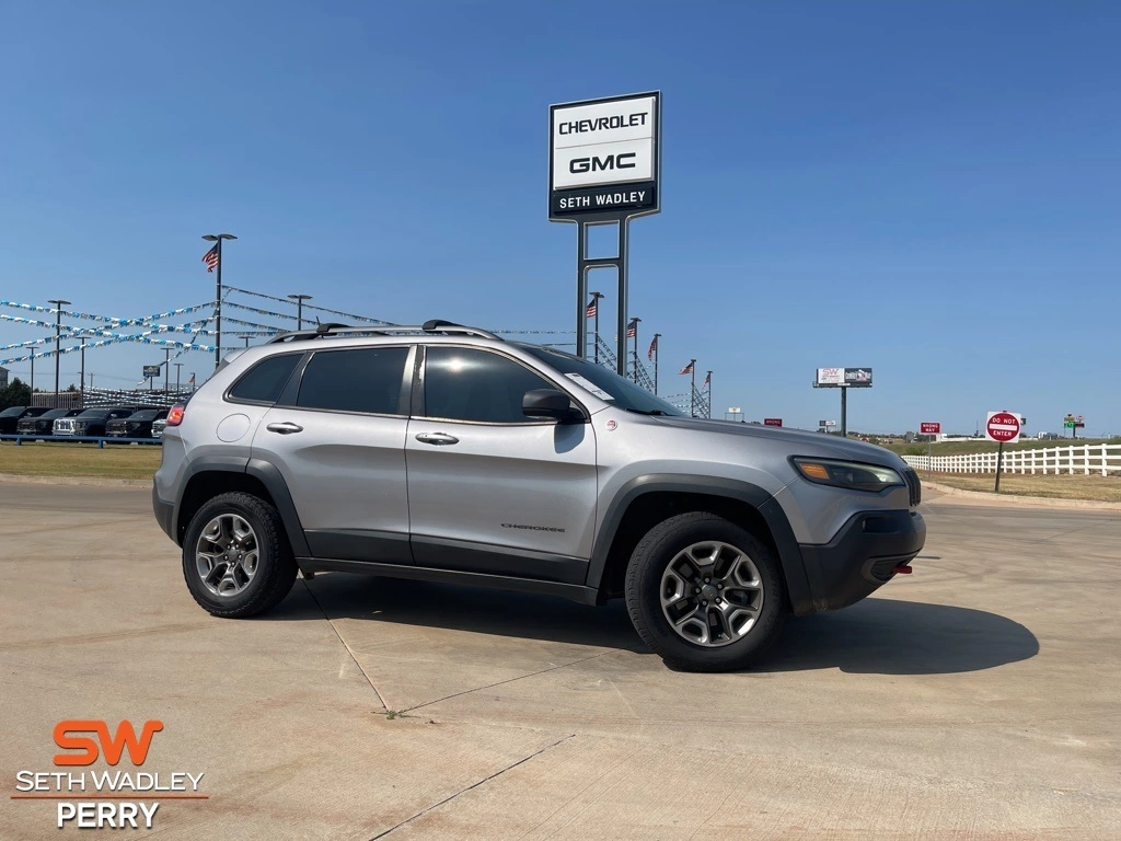 Used 2019 Jeep Cherokee Trailhawk with VIN 1C4PJMBX9KD347108 for sale in Perry, OK