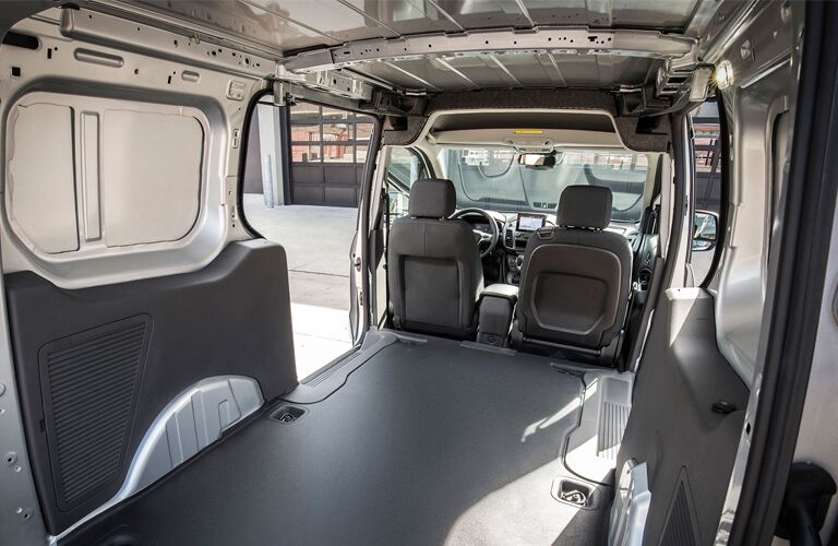 empty cargo area of a 2020 Ford Transit Cargo Van