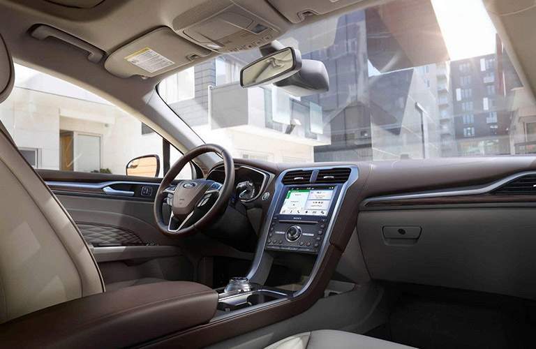 2018 Ford Fusion front interior driver dash and infotainment system