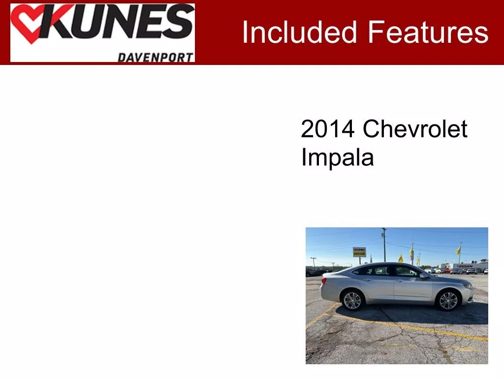 Used 2014 Chevrolet Impala 1LT with VIN 1G1115SL4EU133696 for sale in Davenport, IA