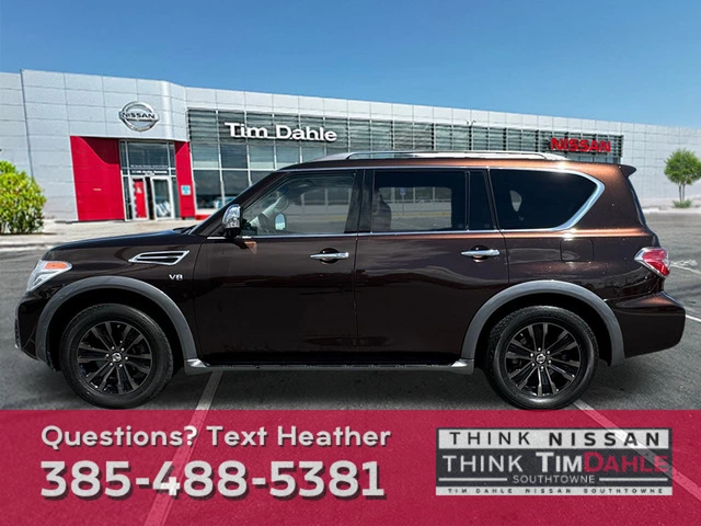 Used 2017 Nissan Armada Platinum with VIN JN8AY2NC2H9512317 for sale in South Jordan, UT