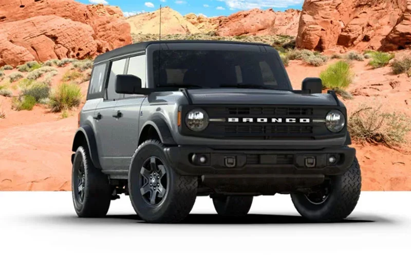 image of grey 4-door ford bronco black diamond