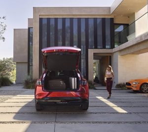 rear cargo area in a 2021 Ford Mustang Mach-E