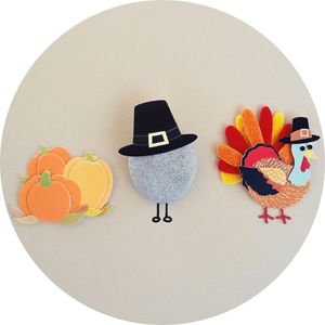 Pumpkin, Thanksgiving and Turkey Graphics on Gray Background