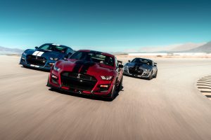 three 2020 Ford Mustang models