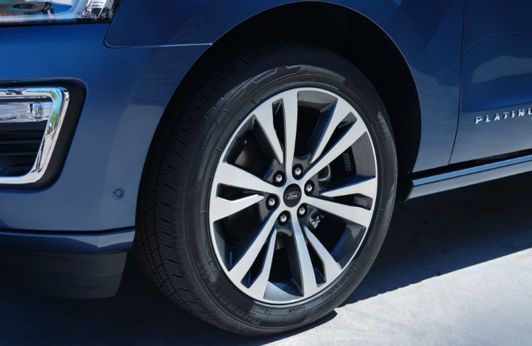 wheel of a 2021 Ford Expedition Platinum