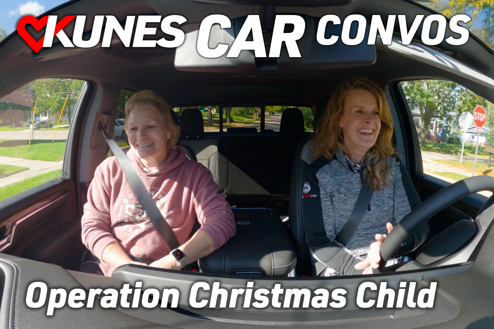 Kunes Auto & RV Group Presents Car Convos: Operation Christmas Child; Pictured left to right: Sarah Burris, volunteer at Samaritin's Purse, and Jen Myers, Director of Marketing at Kunes Auto & RV Group