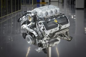 Engine of the 2020 Ford Mustang Shelby GT500