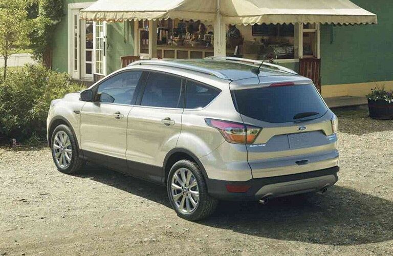rear view of a tan 2019 Ford Escape