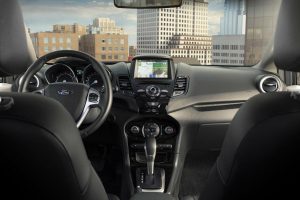 driver dash and infotainment system of a 2018 Ford Fiesta