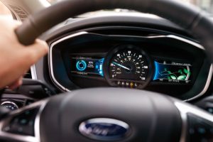 driver dash in a 2020 Ford Fusion