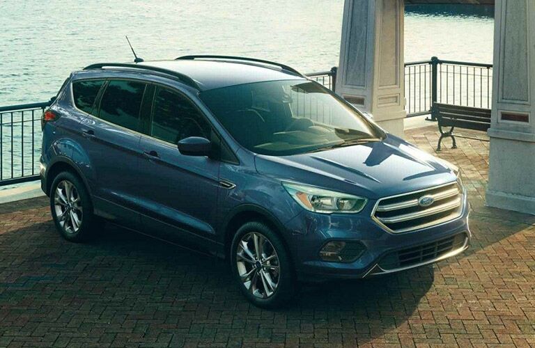 front view of a blue 2019 Ford Escape