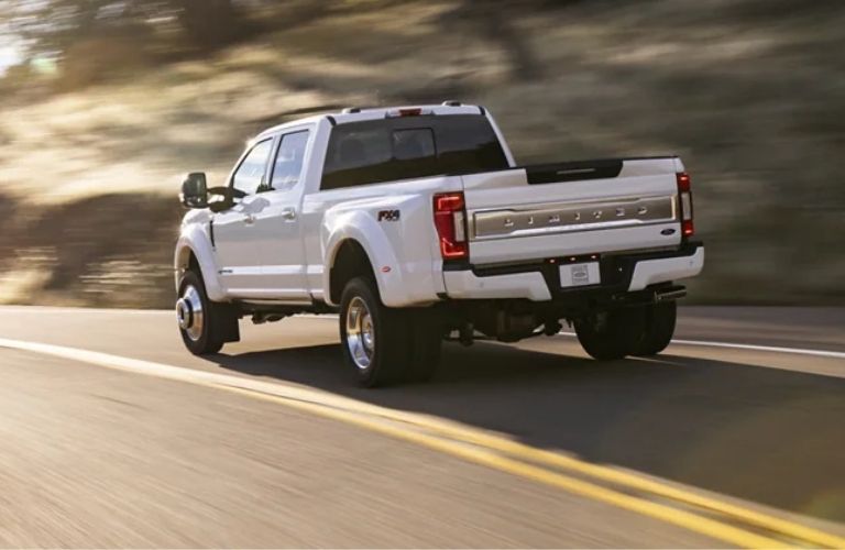 2022 Ford Super Duty on road in a lane